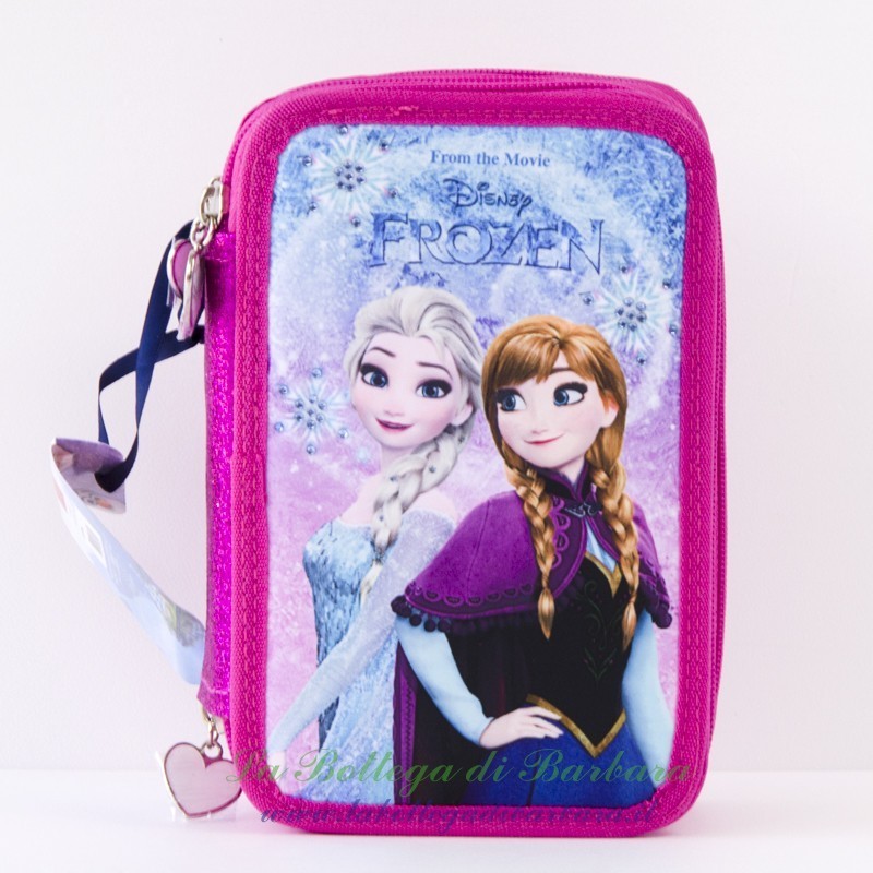 il Regno di Giaccio astuccio Frozen Elsa e Anna portamatite TUBO con Glitter 