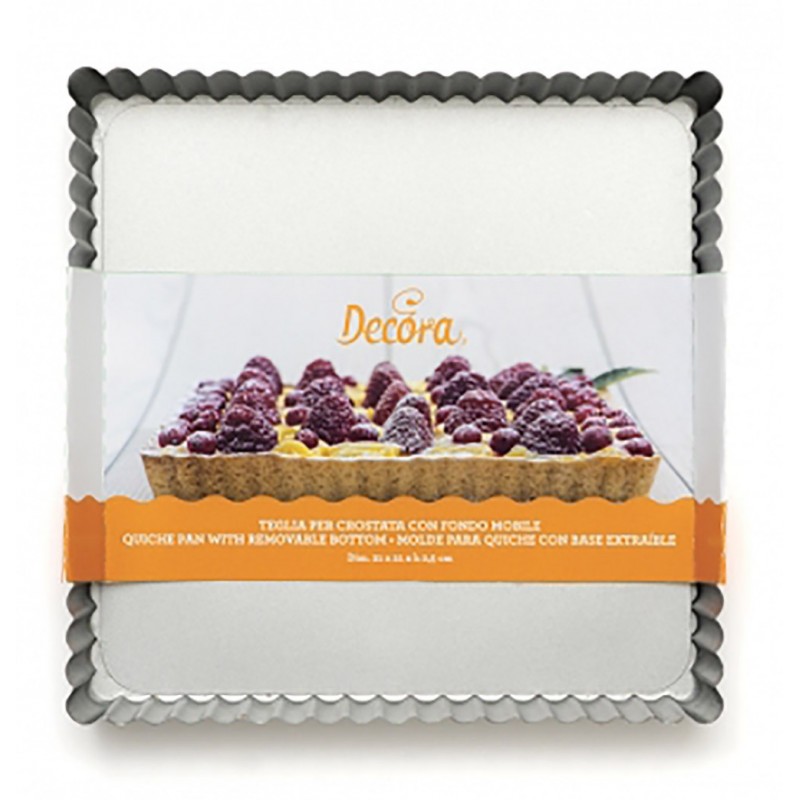 Stampo Crostata Quadrato Webake | Fondo Removibile Antiaderente | 36.5x15x3 Cm | Oro | Per Quiche E Torte - Foto 8
