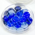 Perline piatte "Blu" 8mm